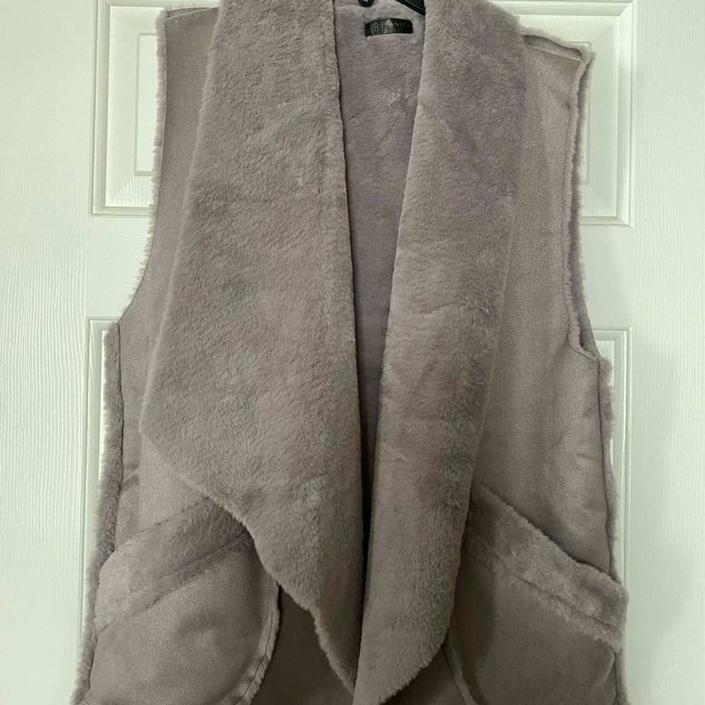 Faux fur lined vest